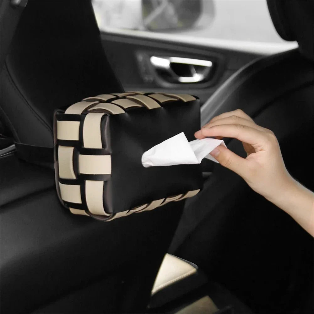 Plaid Luxe Leren Tissue Doos