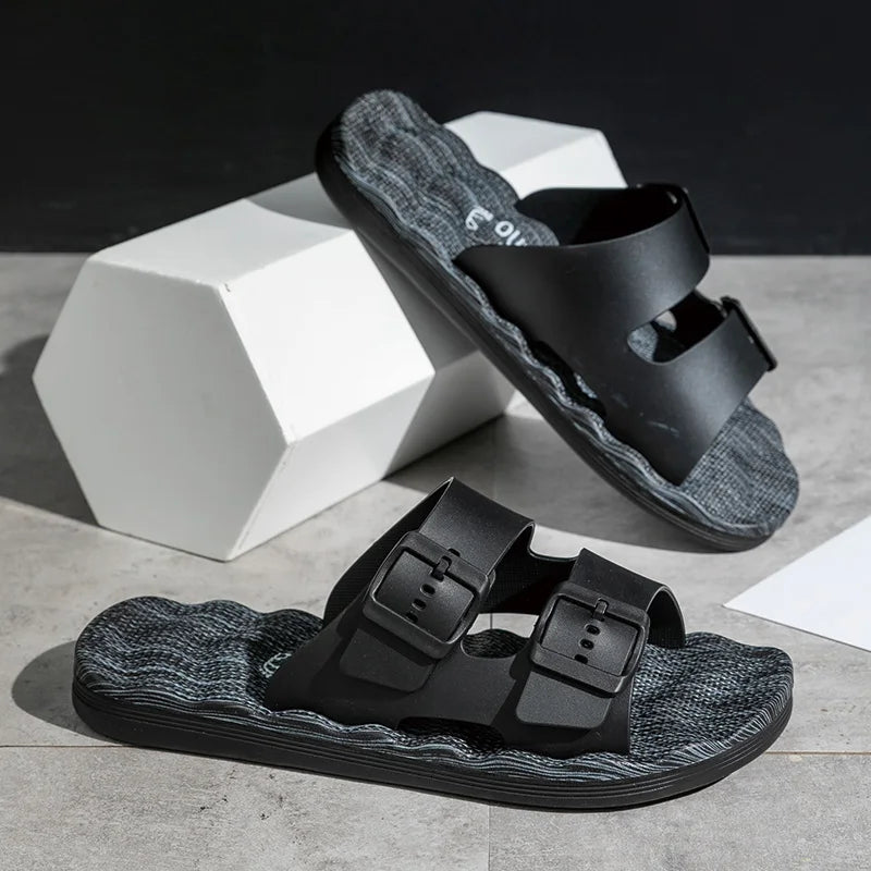 Van Belmont Orthopedische Leren Slippers