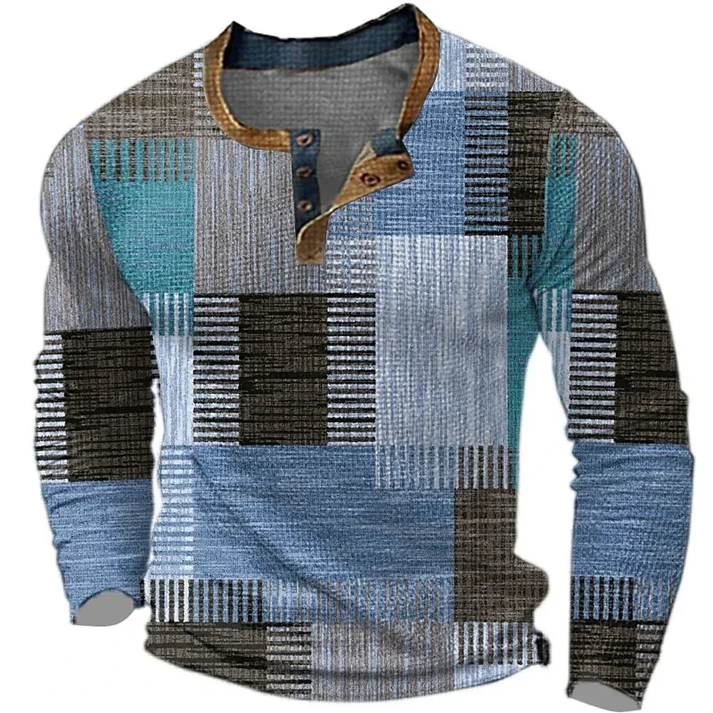 Benson | Kleurrijk Heren Shirt Met Lange Mouwen