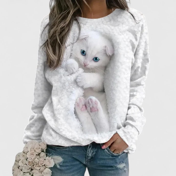 MAE – KNUS KATTENPRINT TRUI