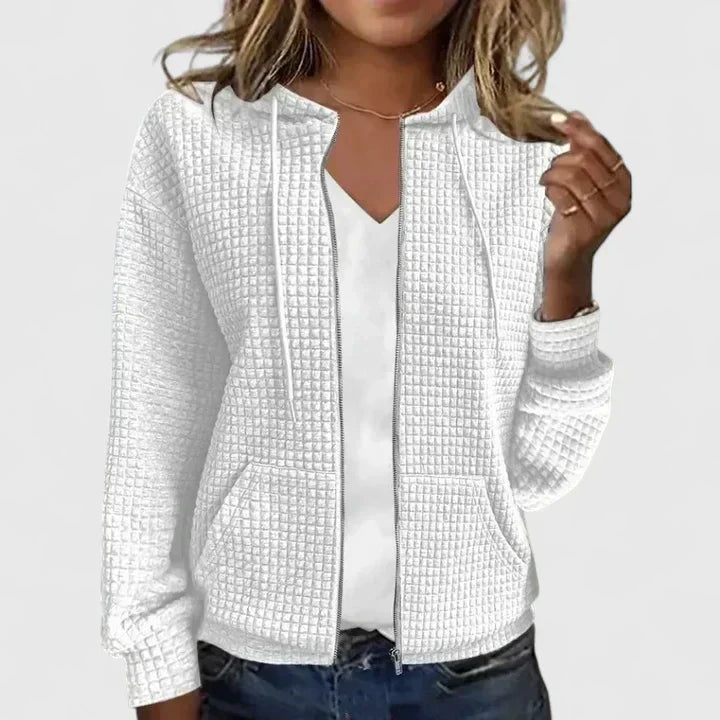 MYRA – GEQUILTE ZIP-UP HOODIE