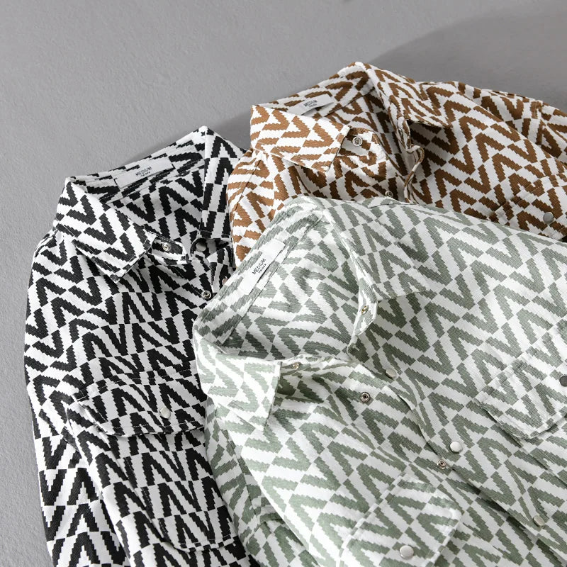 Chevron Charm Katoenen Shirt