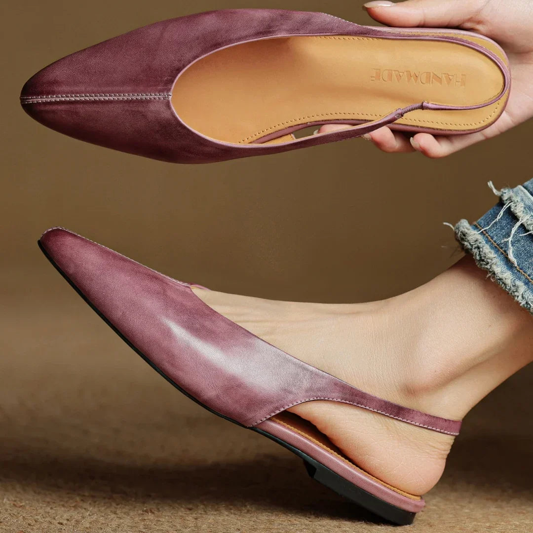 Amelie Echt Leren Slingback