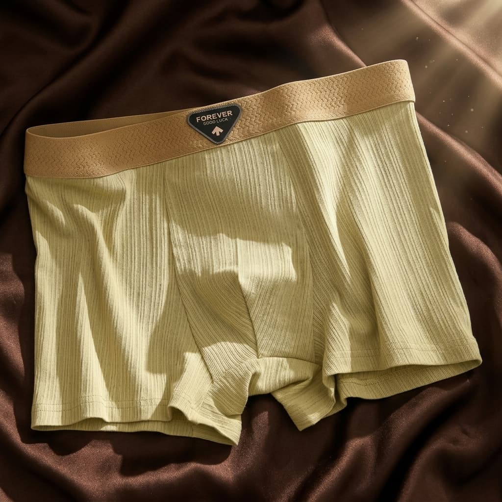 Kuro Geribbelde Biologische Katoenen Boxershort Set