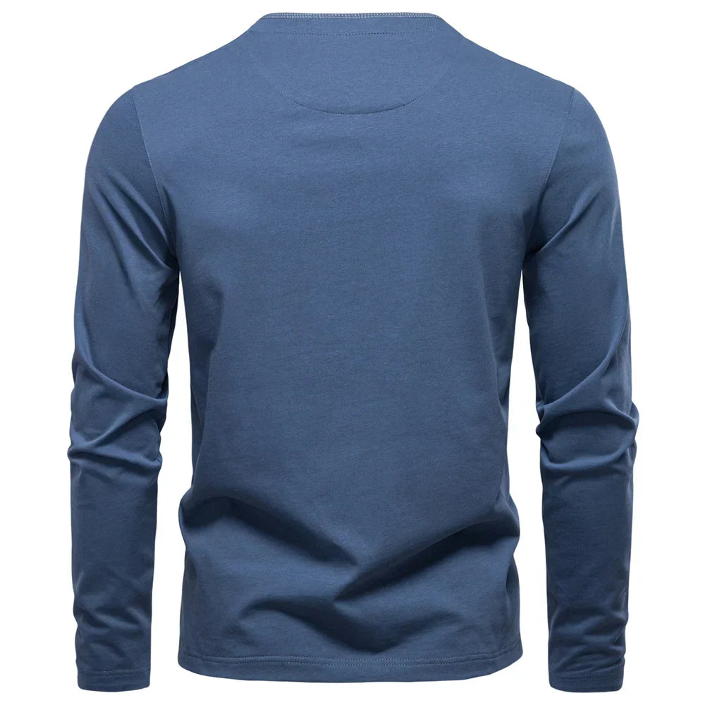Barry | Henley Heren  Shirt Met Lange Mouwen