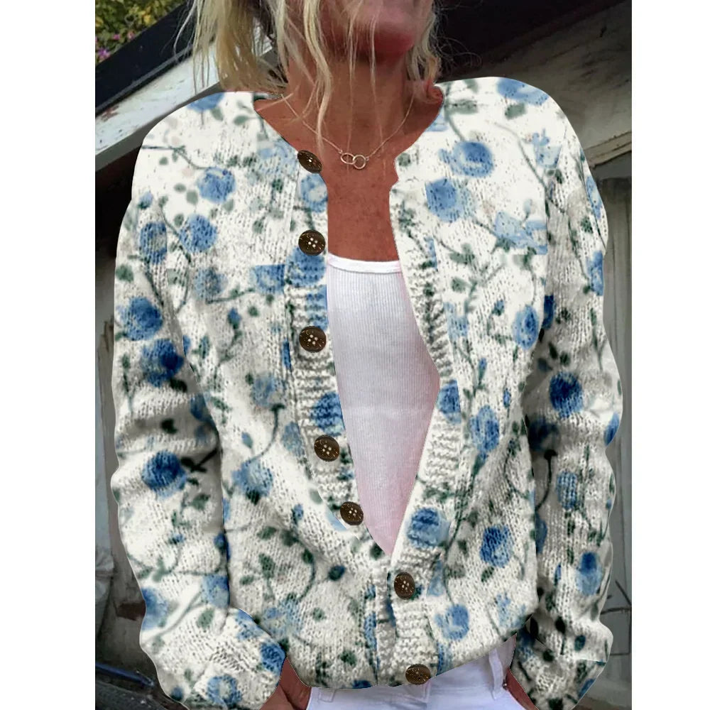Svenja | Chic cardigan met print