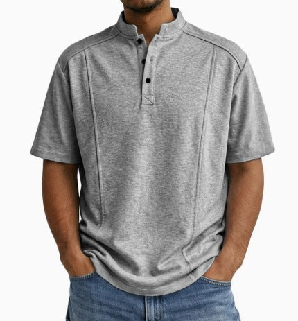 Shirt Mannen | Vintage Stijl & Staande Kraag