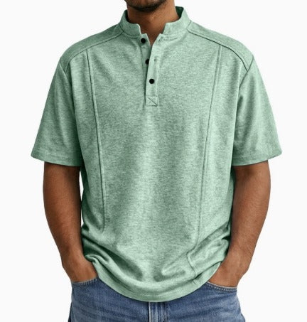 Shirt Mannen | Vintage Stijl & Staande Kraag