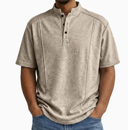 Shirt Mannen | Vintage Stijl & Staande Kraag