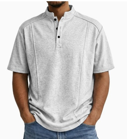 Shirt Mannen | Vintage Stijl & Staande Kraag