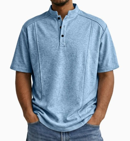 Shirt Mannen | Vintage Stijl & Staande Kraag