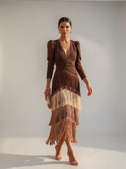 Soledad | Elegante jurk met franjes