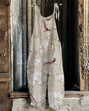 Solea | Lichtgewicht ambachtelijke jumpsuit met lenteprint