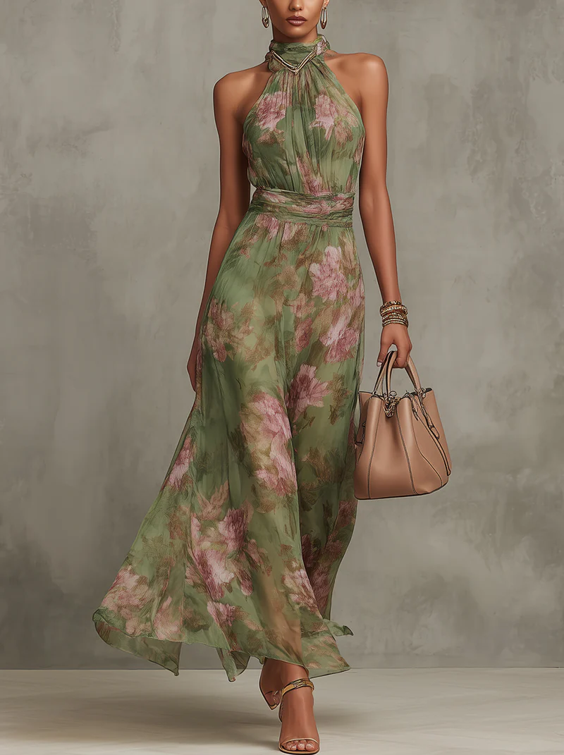 Sophie | Elegante zomerjurk met bloemenprint