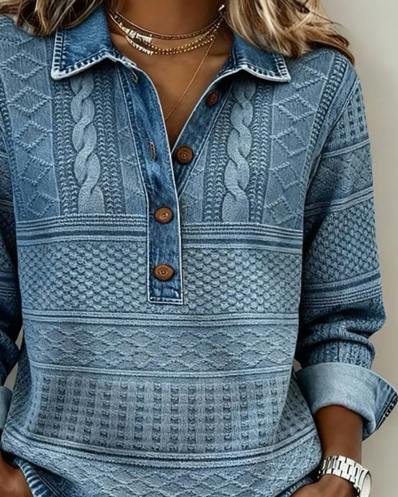 Spijkerjas Dames met Kraag | Verfijnde Structuur & Comfort