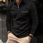 Comfortabel heren poloshirt met voorzakken