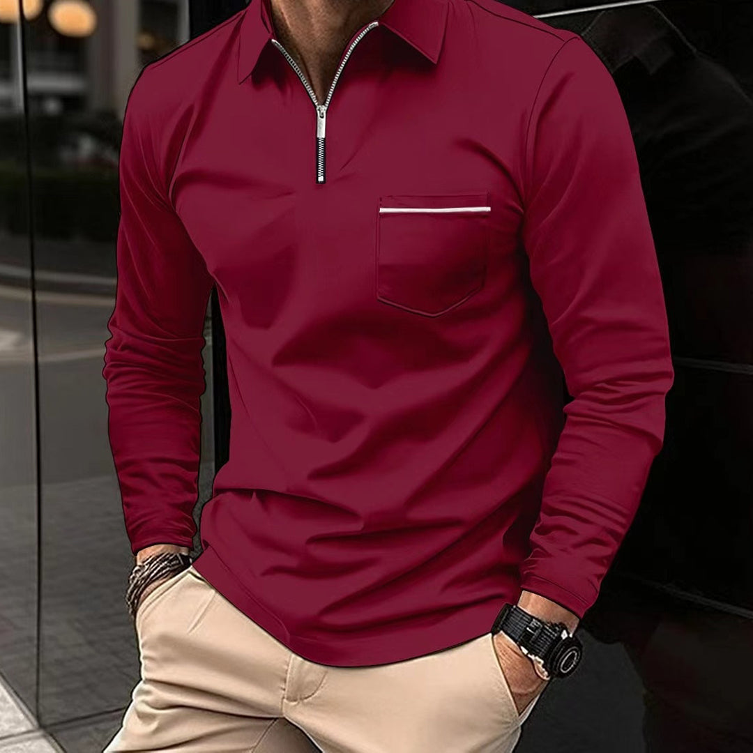 Comfortabel heren poloshirt met voorzakken