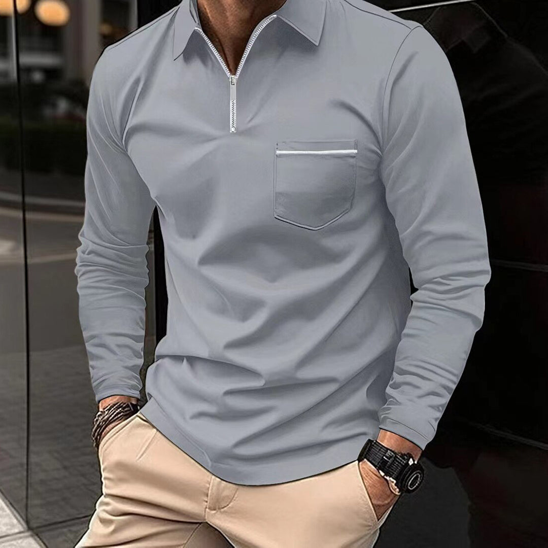 Comfortabel heren poloshirt met voorzakken