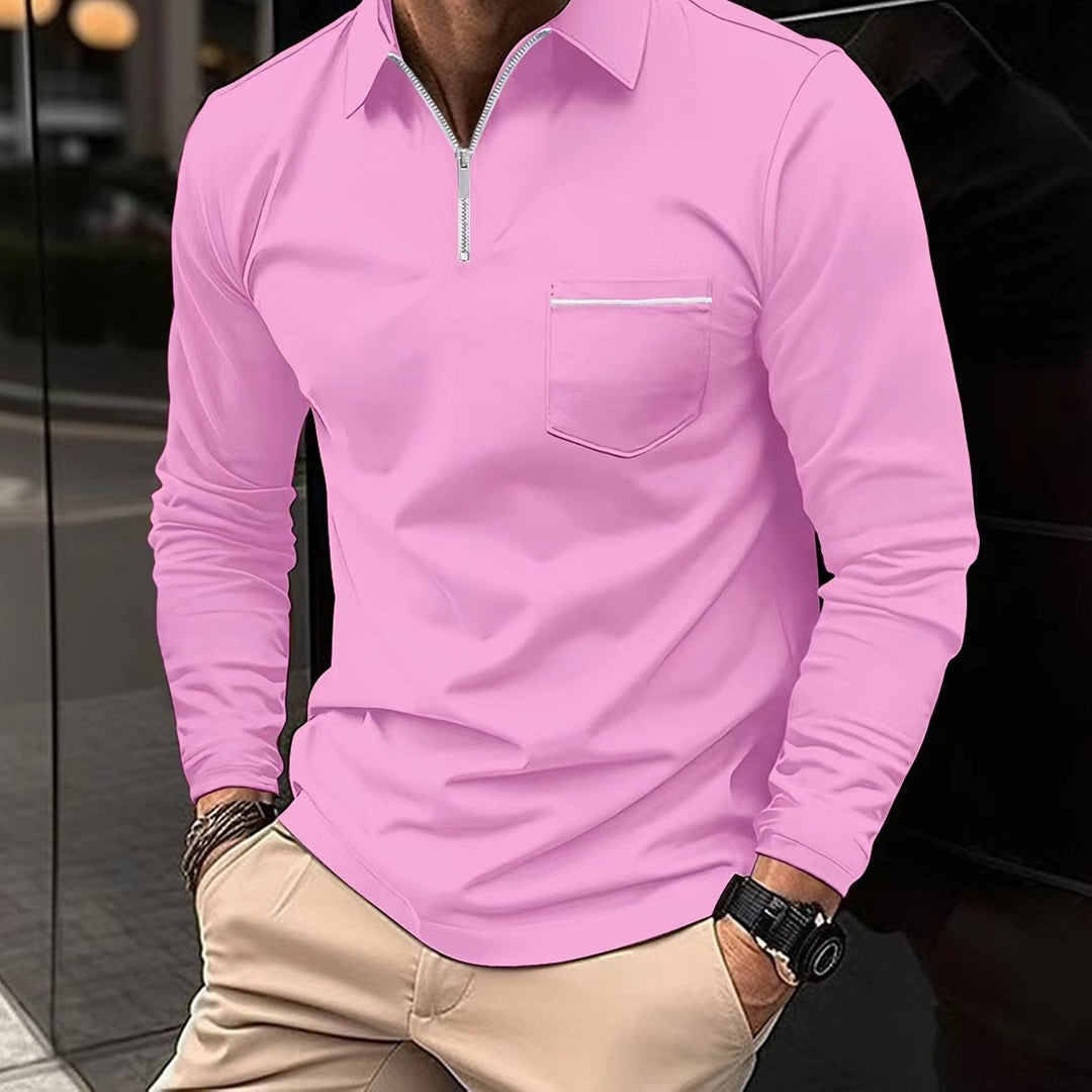 Comfortabel heren poloshirt met voorzakken