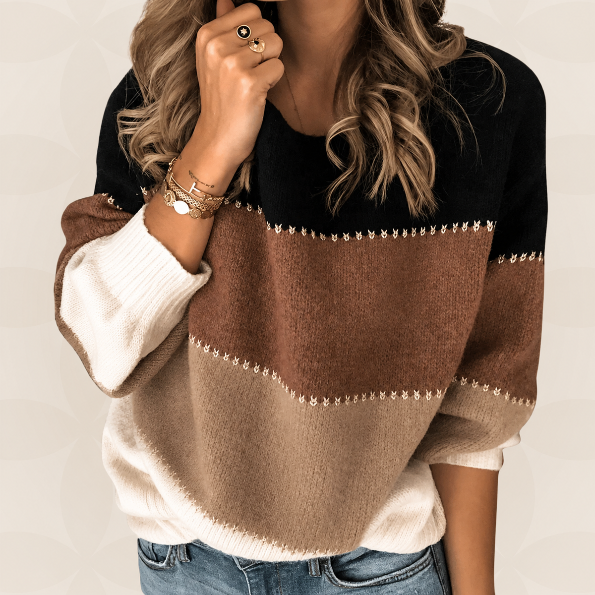 Trui Dames Gestreept | Flatterende Pasvorm & Comfort