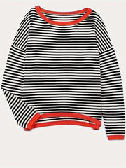 Trui Dames Gestreept | Losse Pasvorm & Ademend Comfort