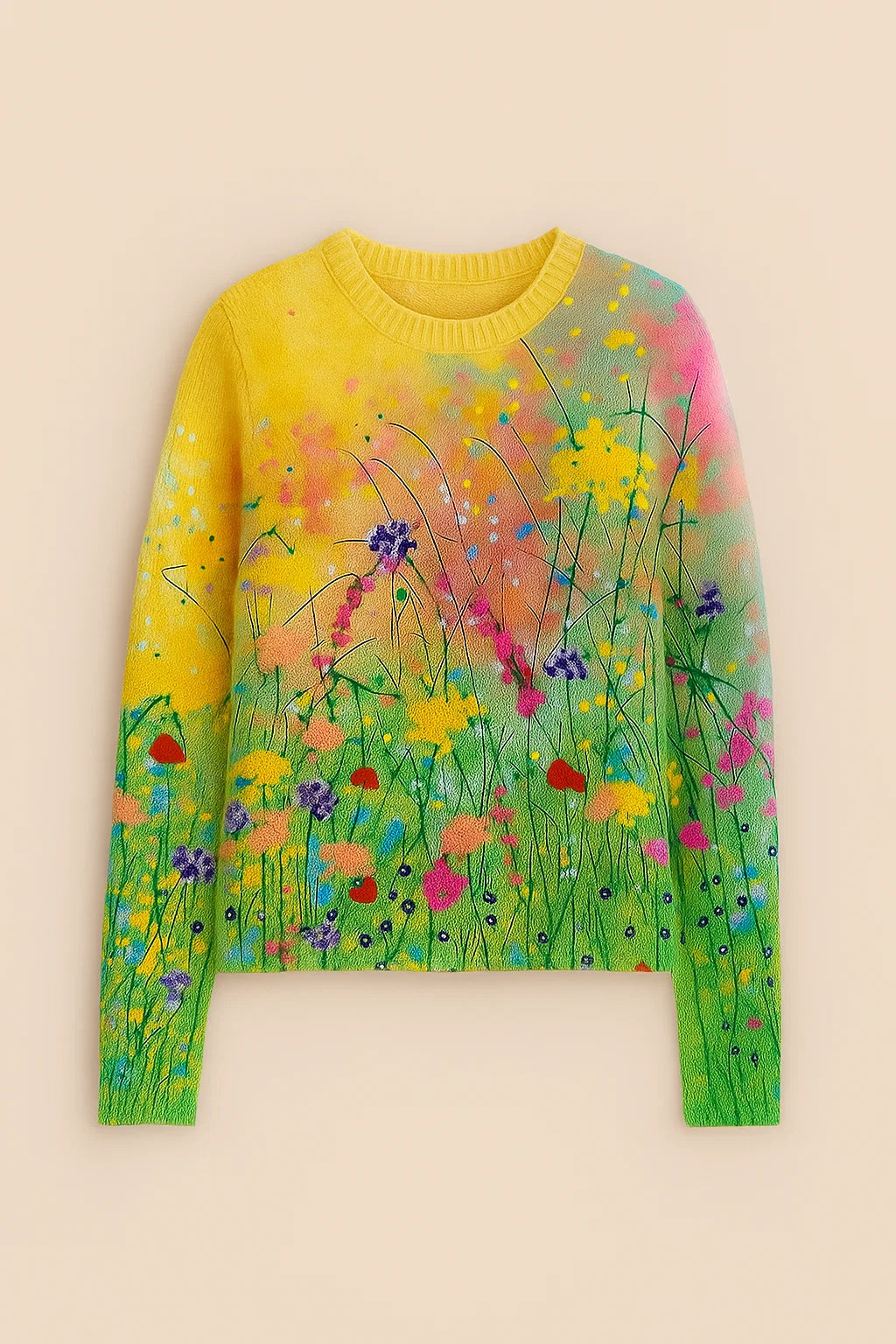 Trui Dames | Kunstzinnige Bloemenprint