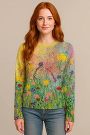 Trui Dames | Kunstzinnige Bloemenprint