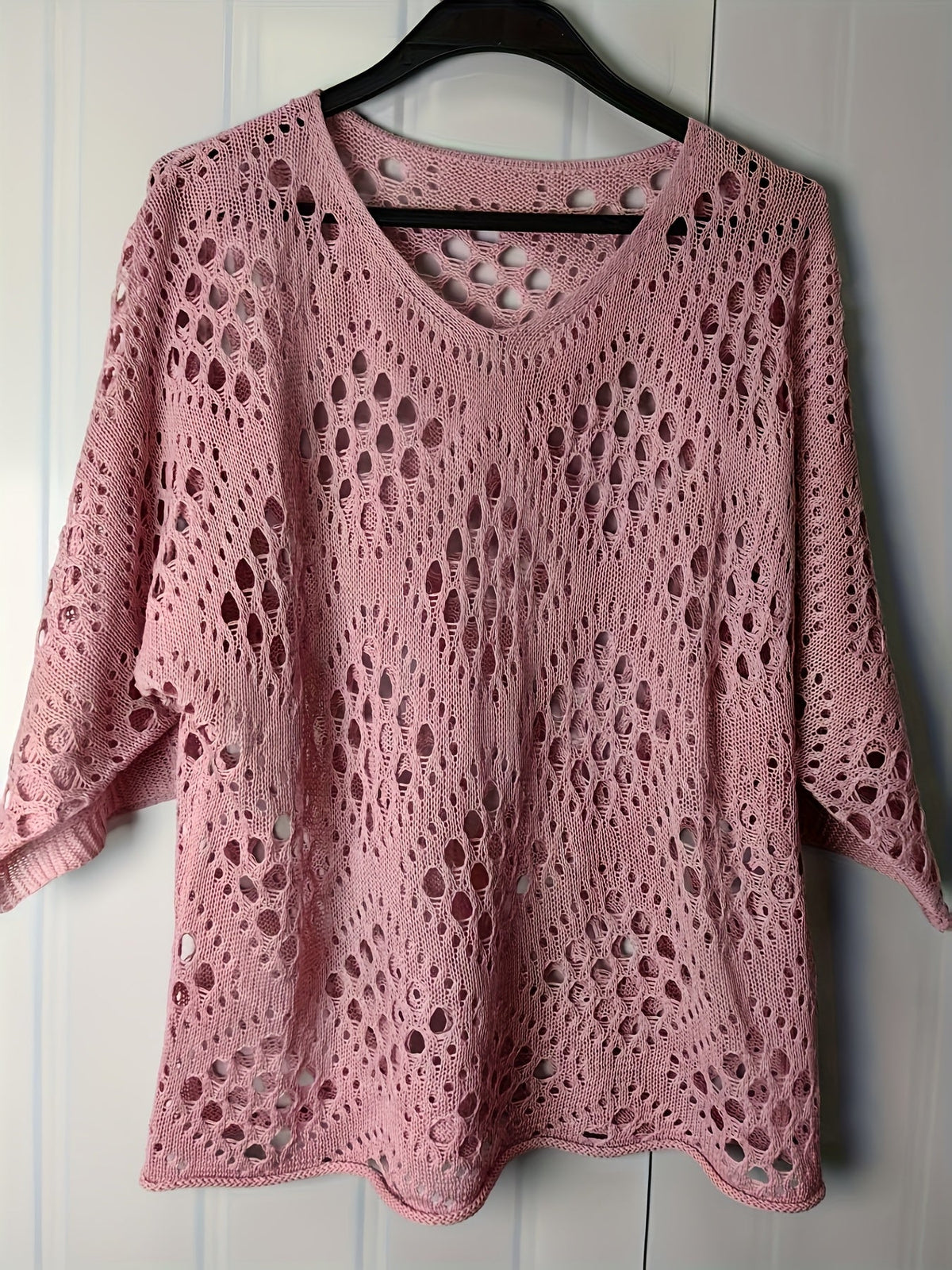 Trui Dames Opengewerkt | V-hals & Ademend Comfort