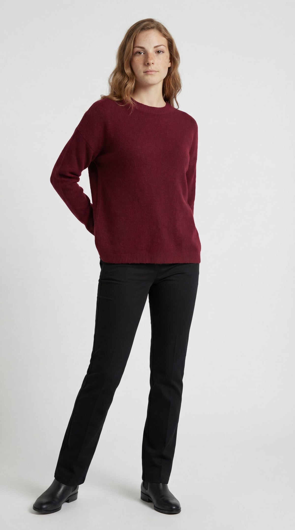 Trui Dames | Oversized Minimalistisch met Ronde Halslijn