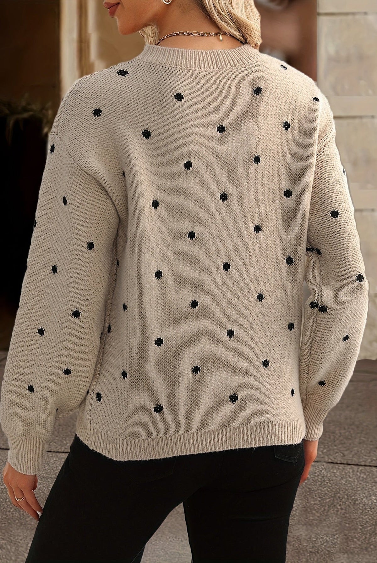 Trui Dames | Polkadot & Ronde Hals