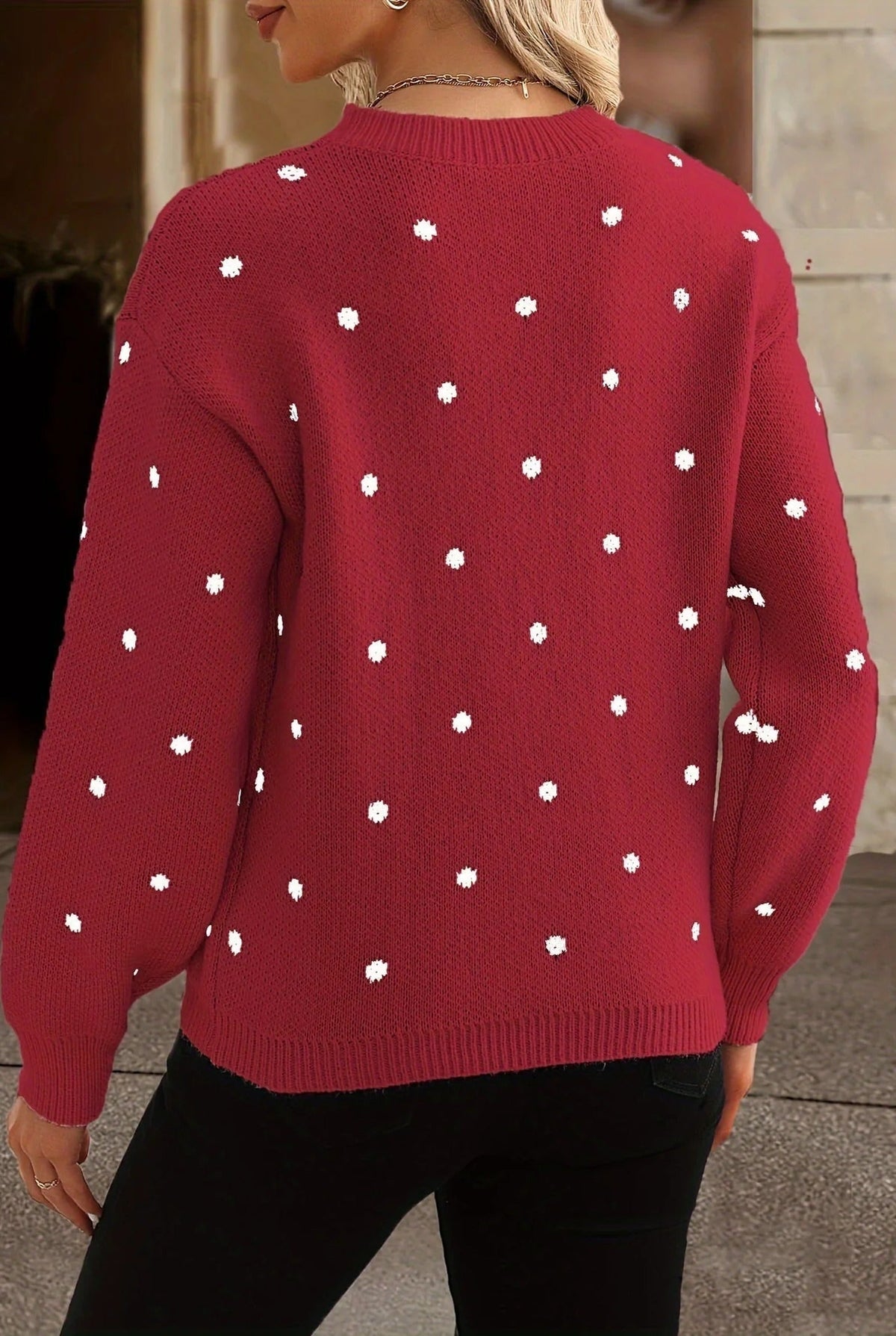 Trui Dames | Polkadot & Ronde Hals