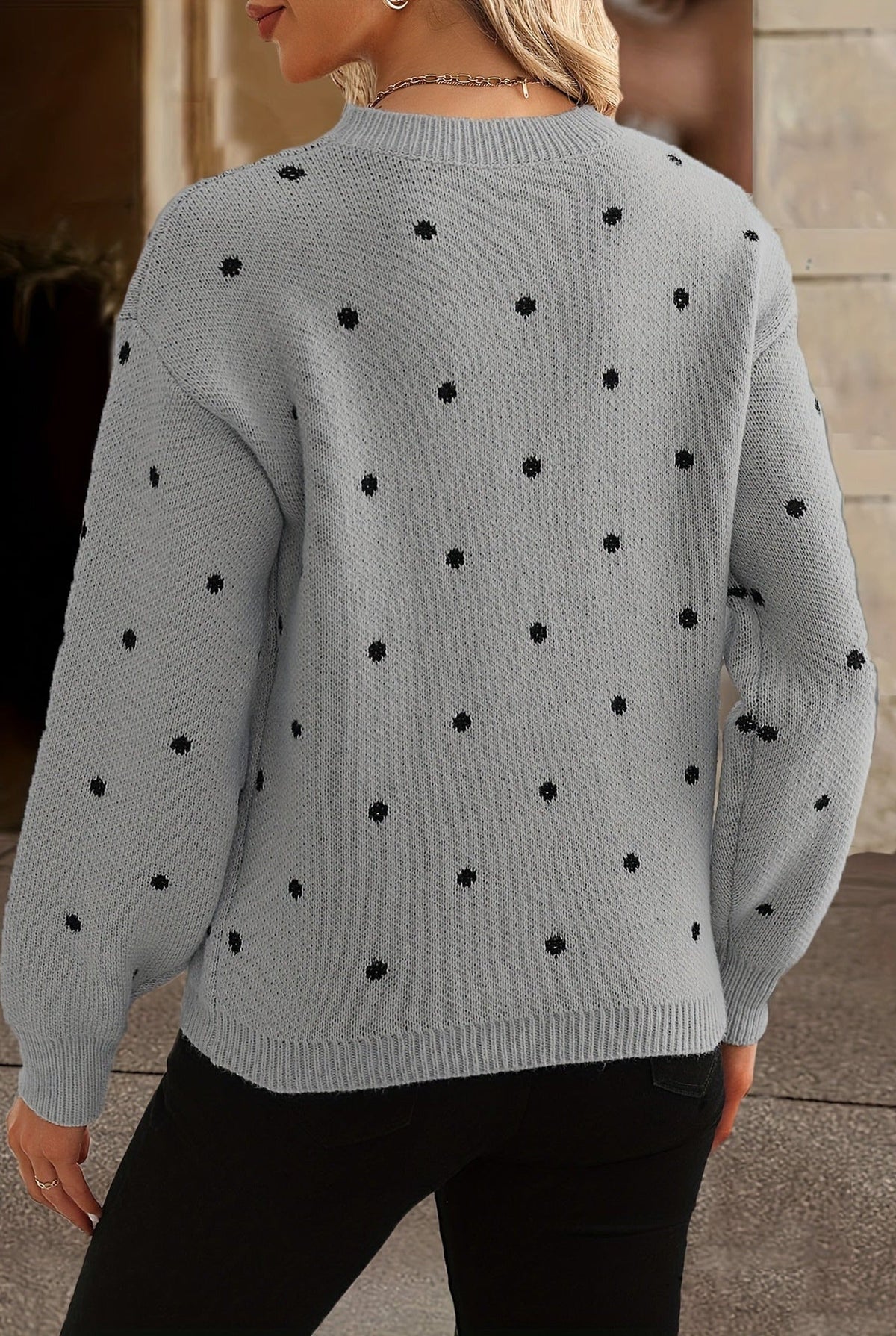 Trui Dames | Polkadot & Ronde Hals
