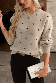 Trui Dames | Polkadot & Ronde Hals