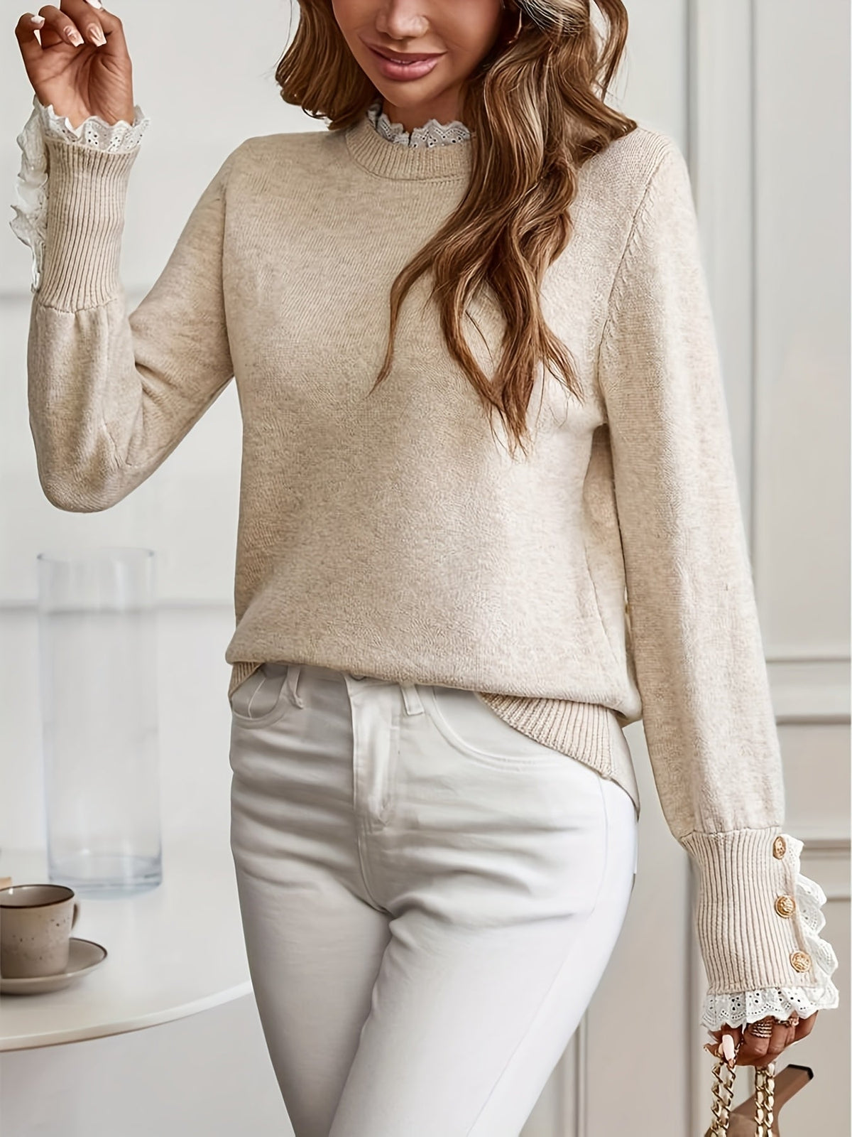 Trui Dames | Ronde Hals & Verfijnde Details