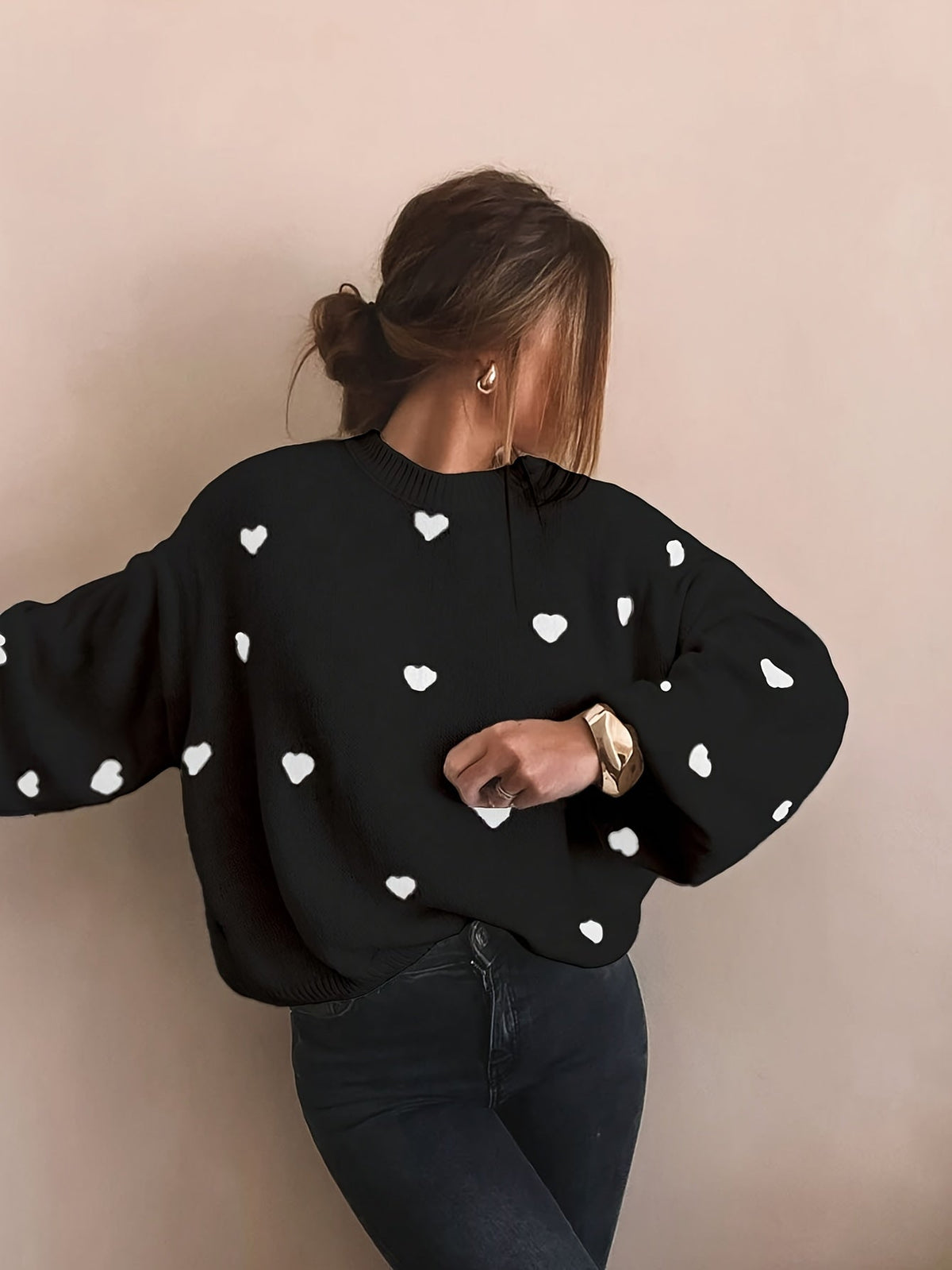 Trui Dames | Schattig Hartjesmotief & Ontspannen Draagcomfort