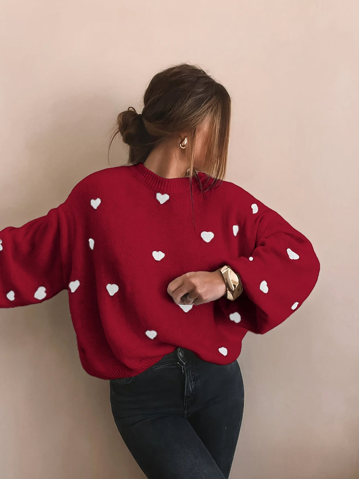 Trui Dames | Schattig Hartjesmotief & Ontspannen Draagcomfort