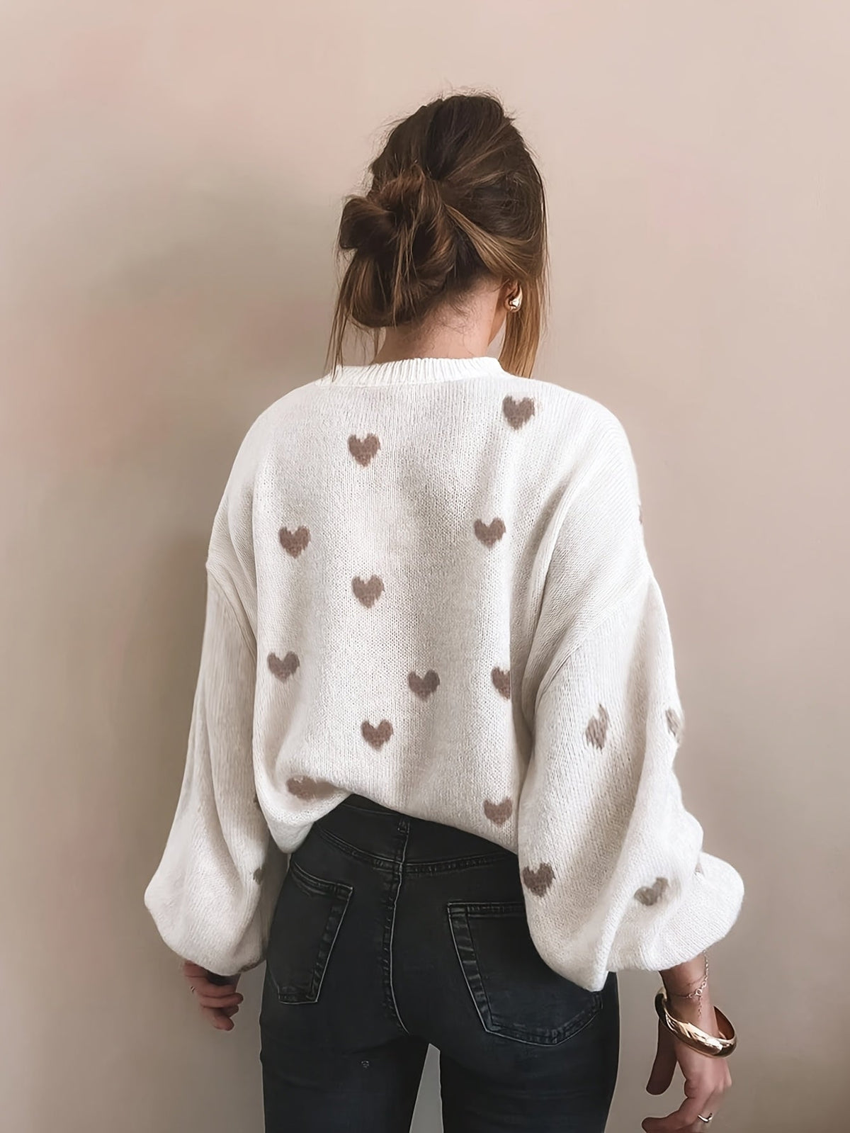 Trui Dames | Schattig Hartjesmotief & Ontspannen Draagcomfort