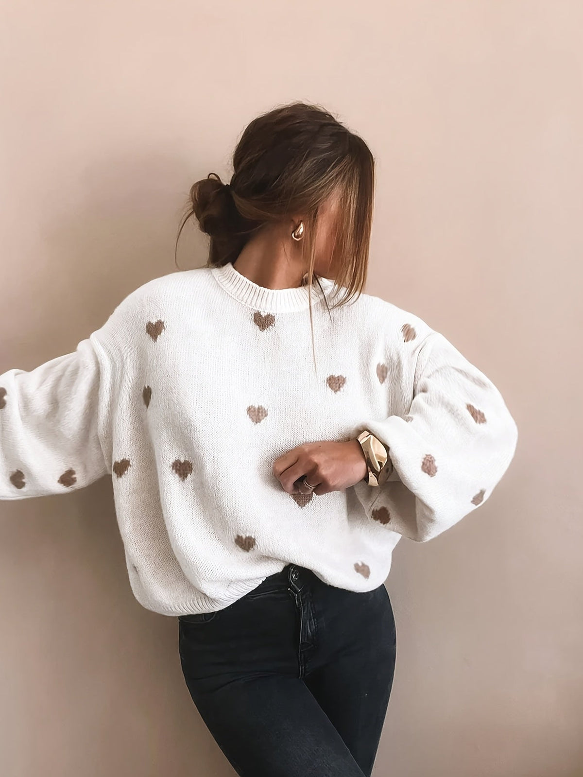 Trui Dames | Schattig Hartjesmotief & Ontspannen Draagcomfort