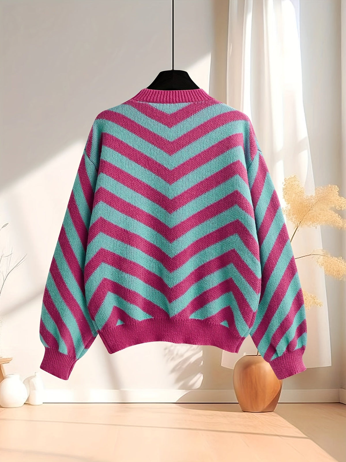 Trui Dames met Chevrondessin | Warm & Losvallend Comfort