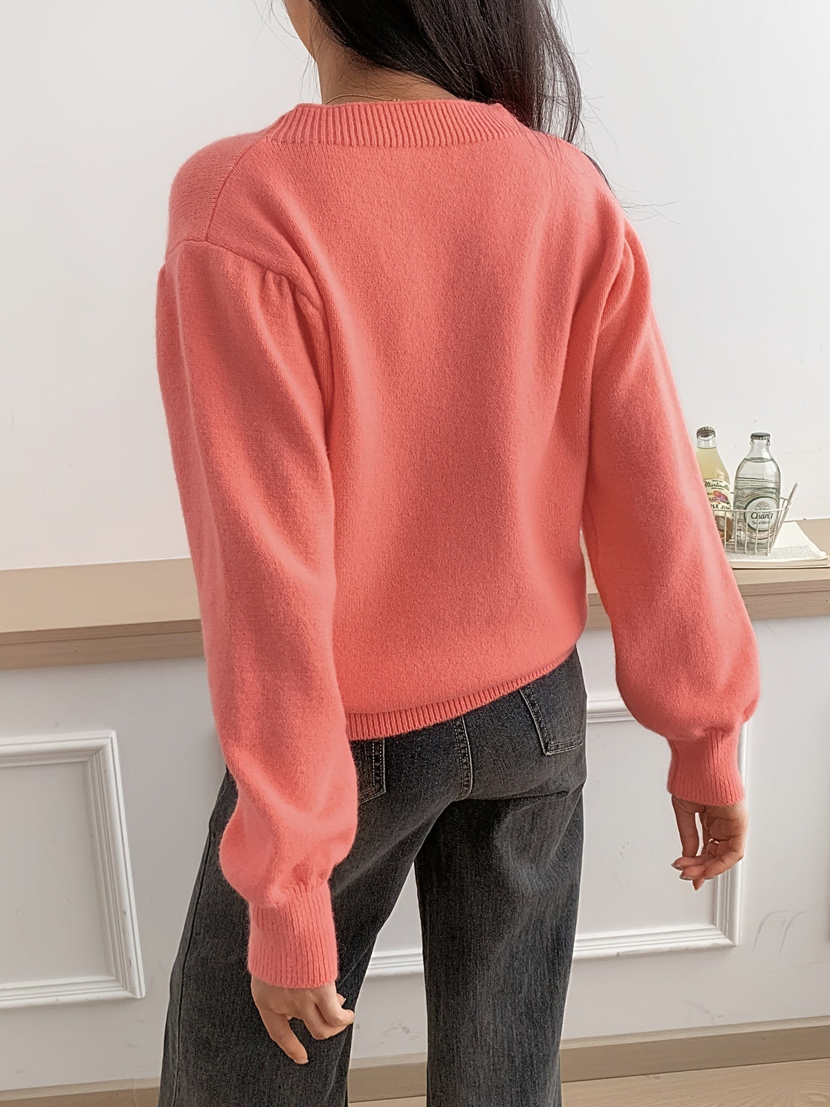 Trui Dames met Geribde Manchetten | Warm & Zacht Comfort