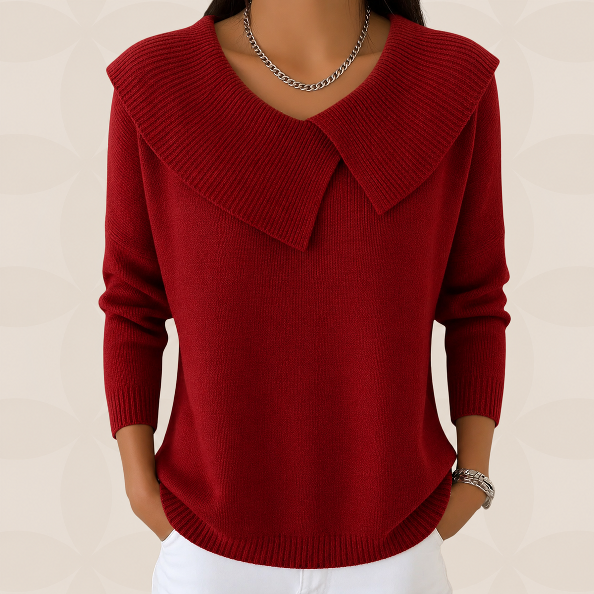 Trui Dames met Kraag | Zachte Warmte & Elegantie