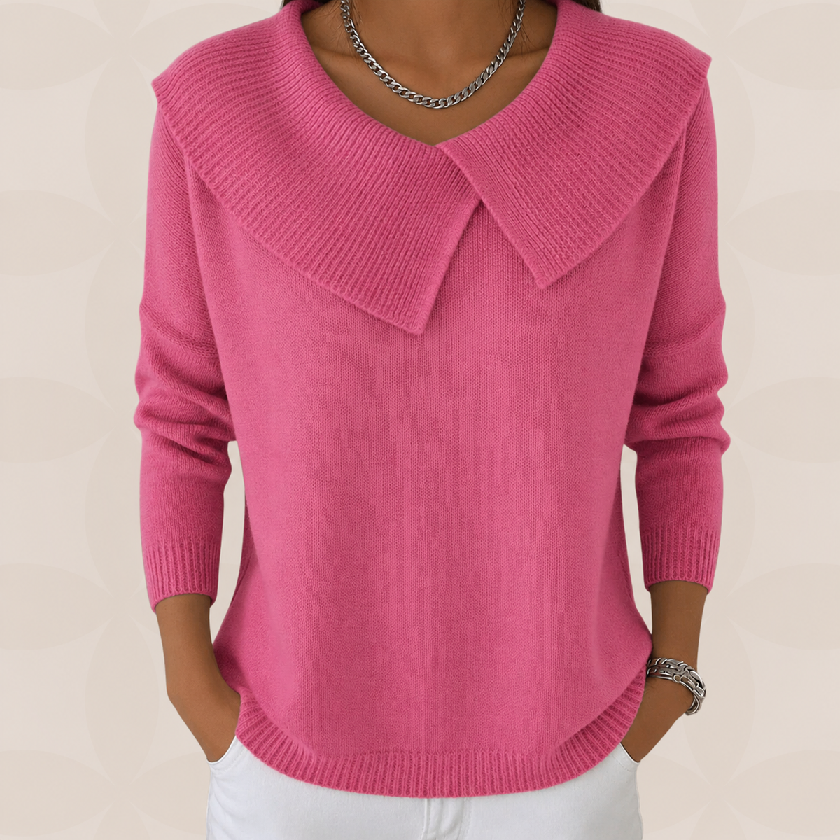 Trui Dames met Kraag | Zachte Warmte & Elegantie