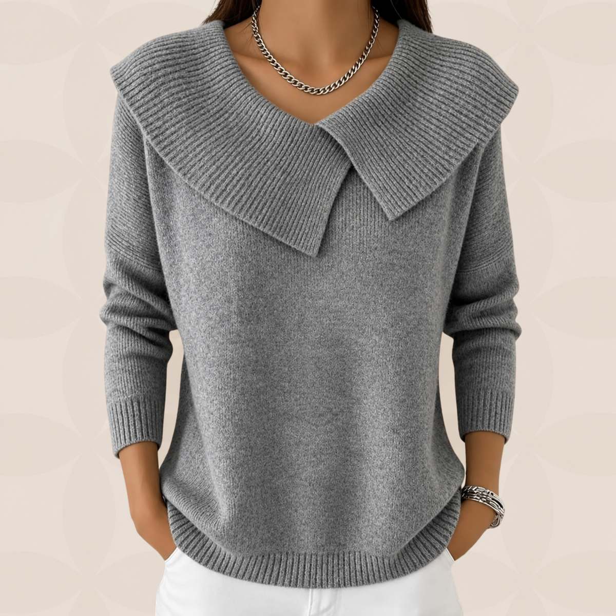Trui Dames met Kraag | Zachte Warmte & Elegantie