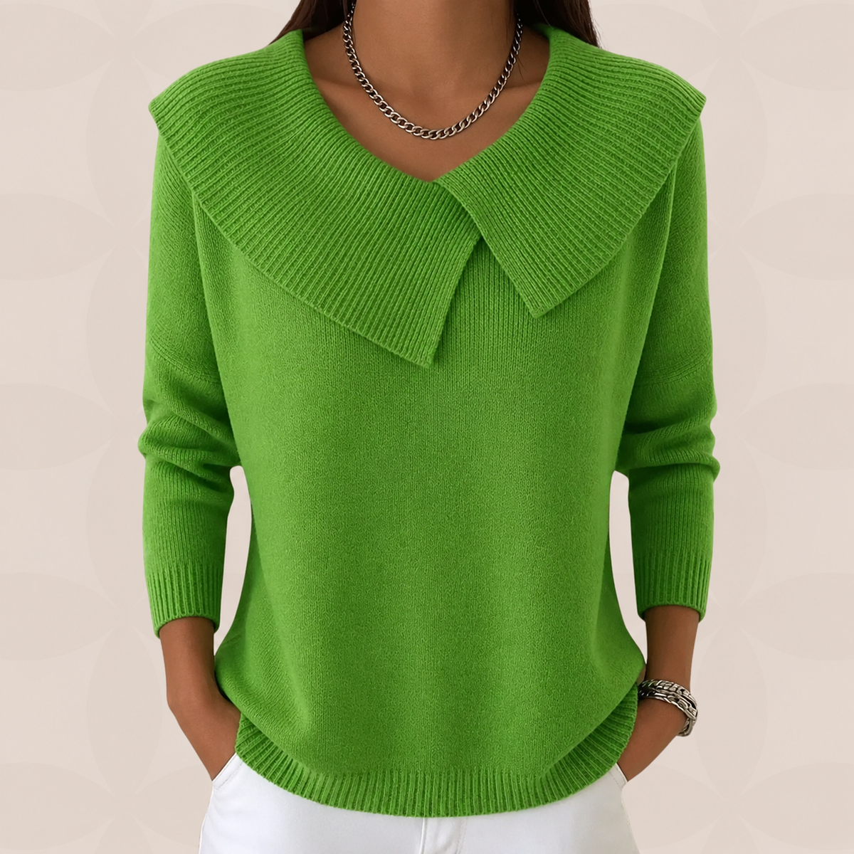 Trui Dames met Kraag | Zachte Warmte & Elegantie
