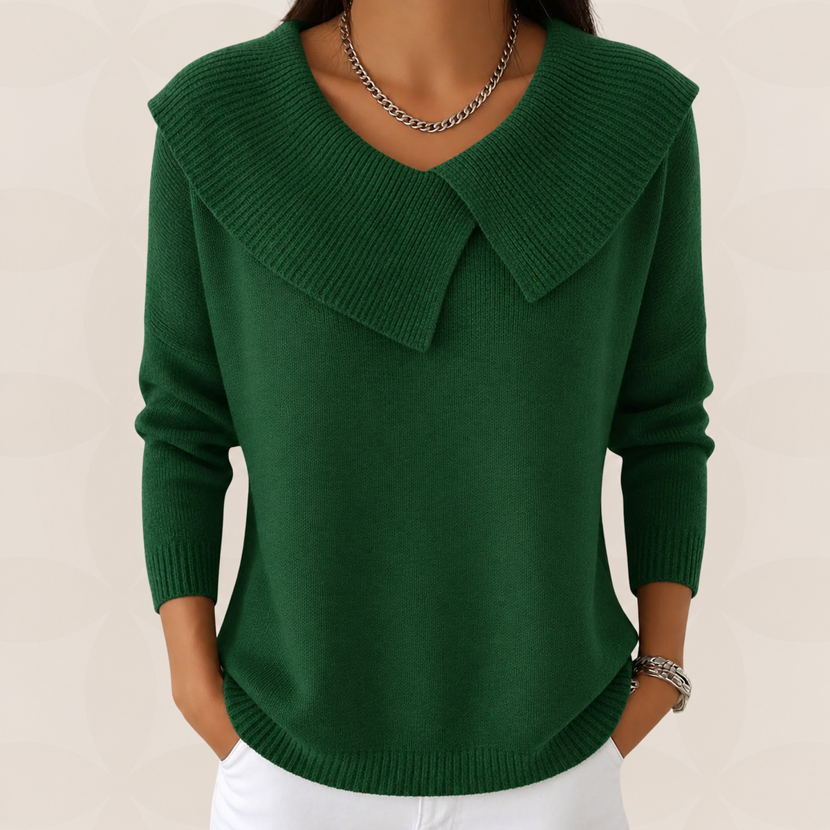 Trui Dames met Kraag | Zachte Warmte & Elegantie