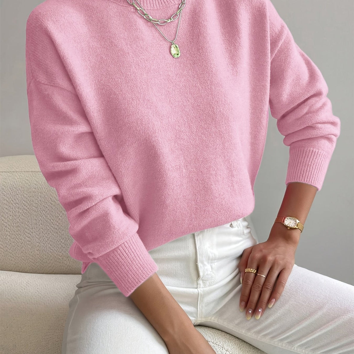 Trui Dames met Mock Neck | Zacht & Flexibel Draagcomfort
