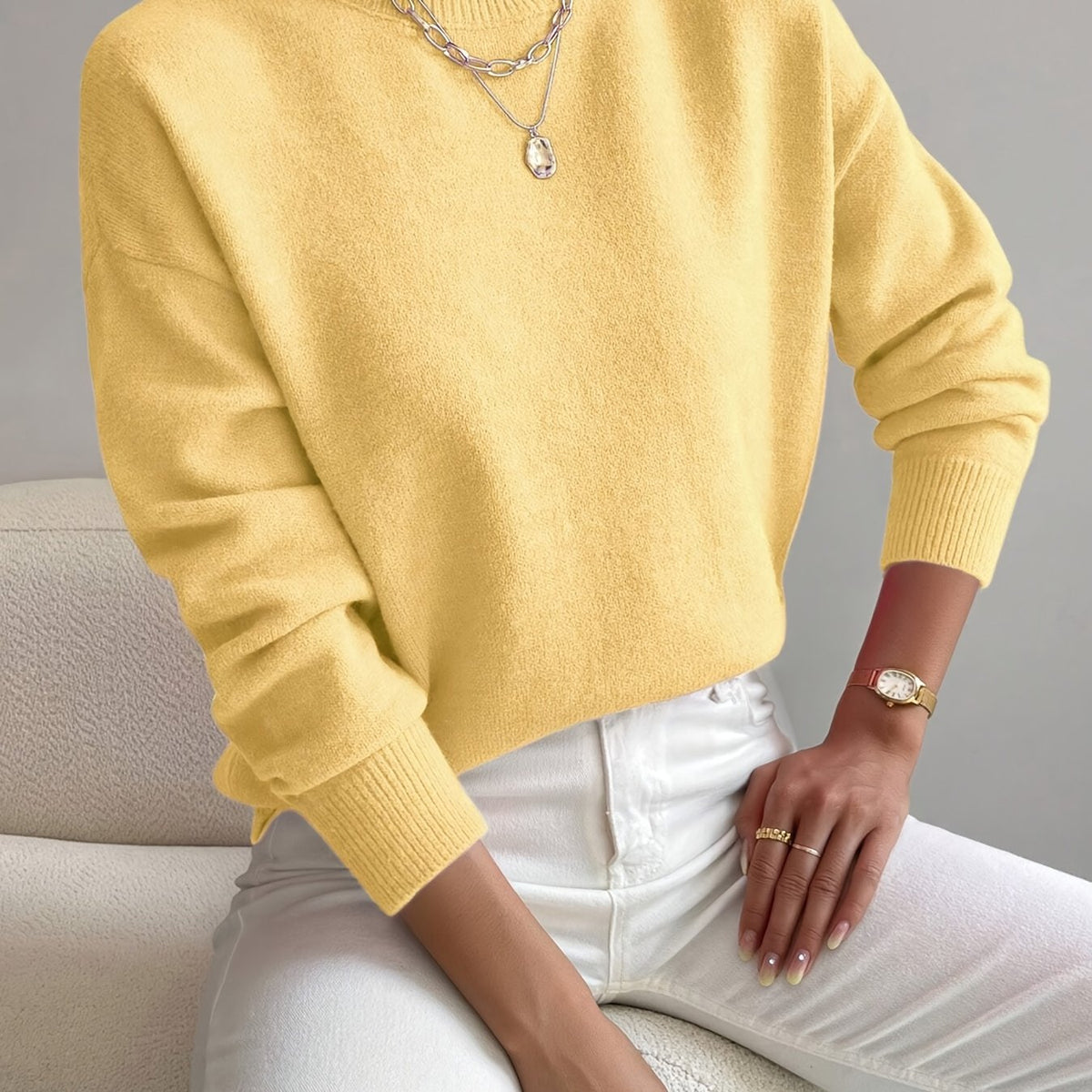 Trui Dames met Mock Neck | Zacht & Flexibel Draagcomfort