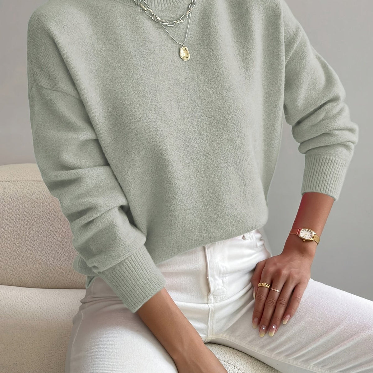 Trui Dames met Mock Neck | Zacht & Flexibel Draagcomfort