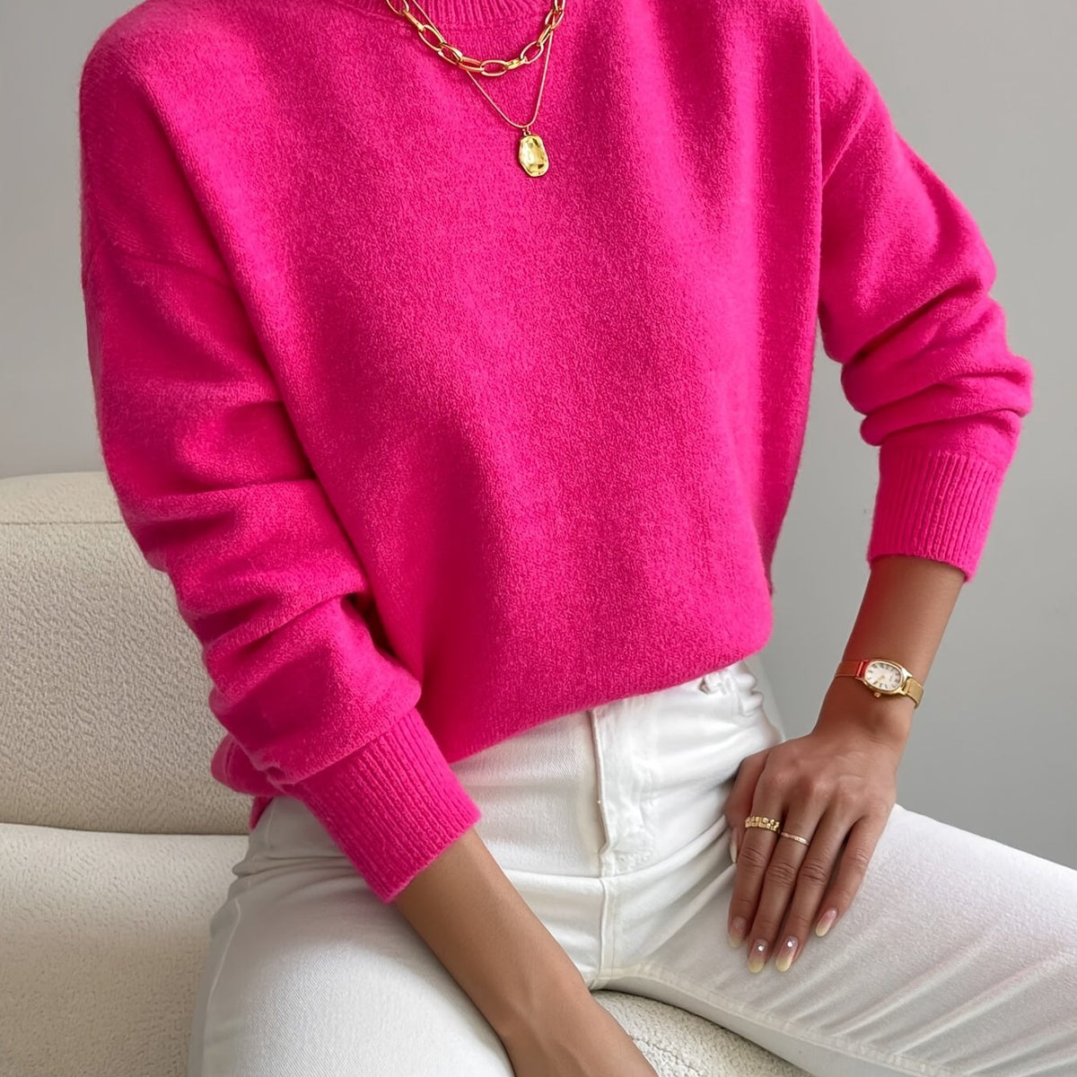 Trui Dames met Mock Neck | Zacht & Flexibel Draagcomfort