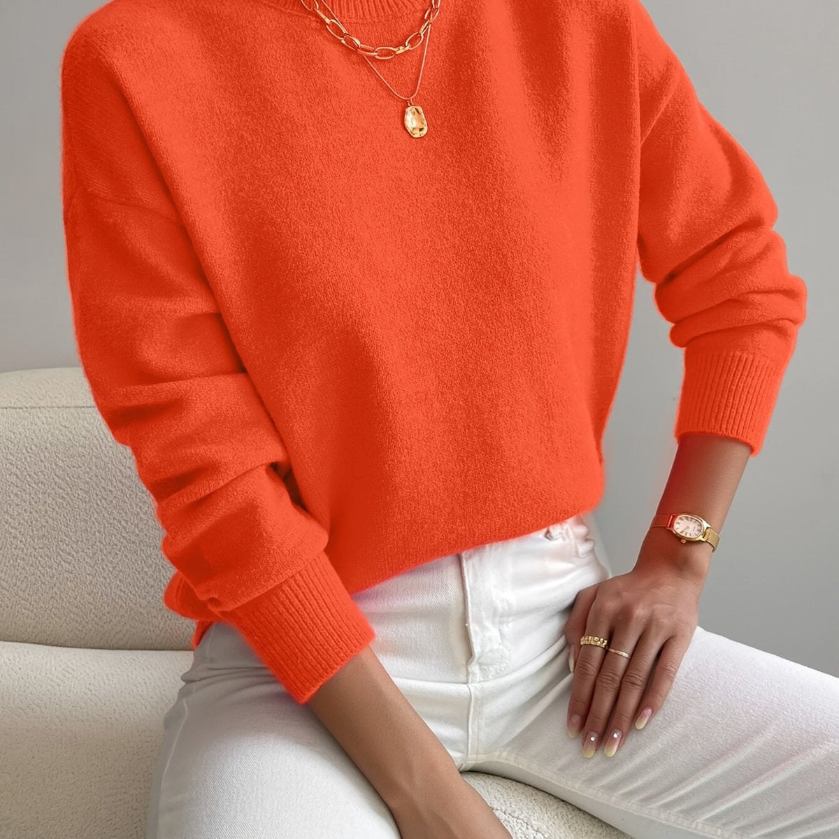 Trui Dames met Mock Neck | Zacht & Flexibel Draagcomfort
